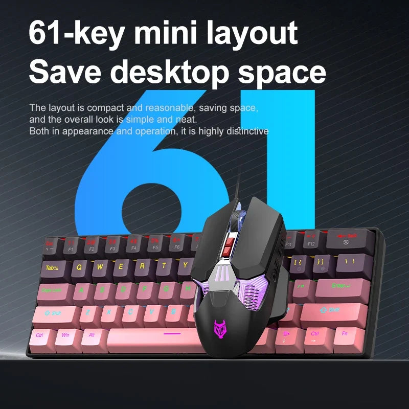 APAYADO™ 60% Mini Mechanical RGB Keyboard & Mouse Kit – Red Switches, 7200 DPI, Phantom RGB | FlipStylez LLC®