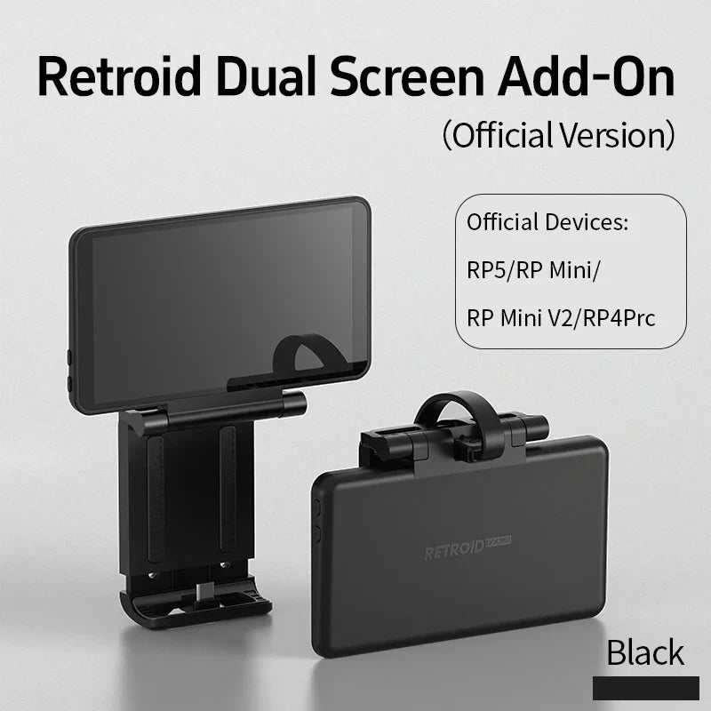 Retroid Dual Screen Add-on 5.5 inch OLED Back Clip Screen For Retroid Pocket 5 RP5/RPmini V2/RP4 Pro Extended Display Screen