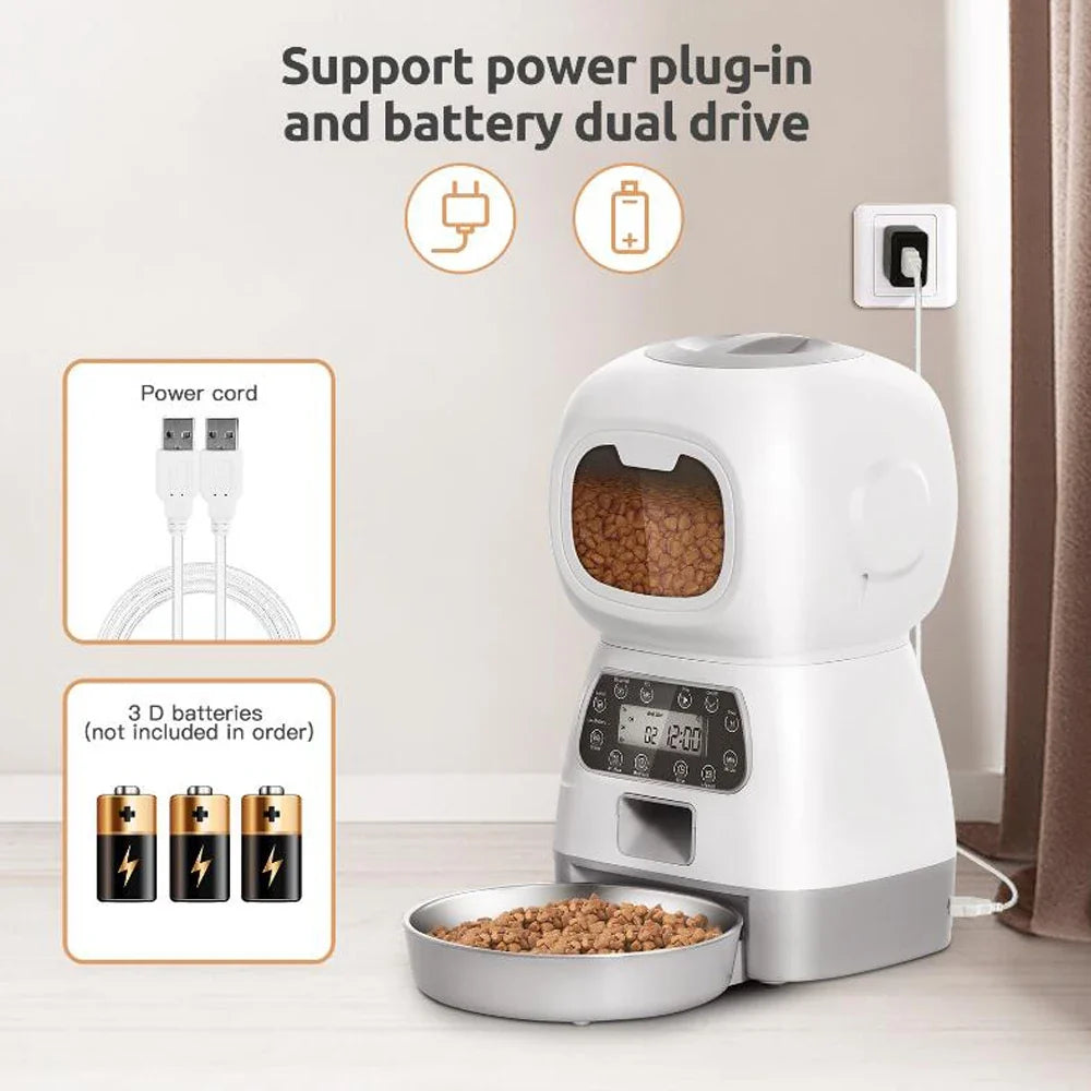 3.5l Automatic Pet Feeder for Cats Wifi Smart Swirl Slow Dog Feeder