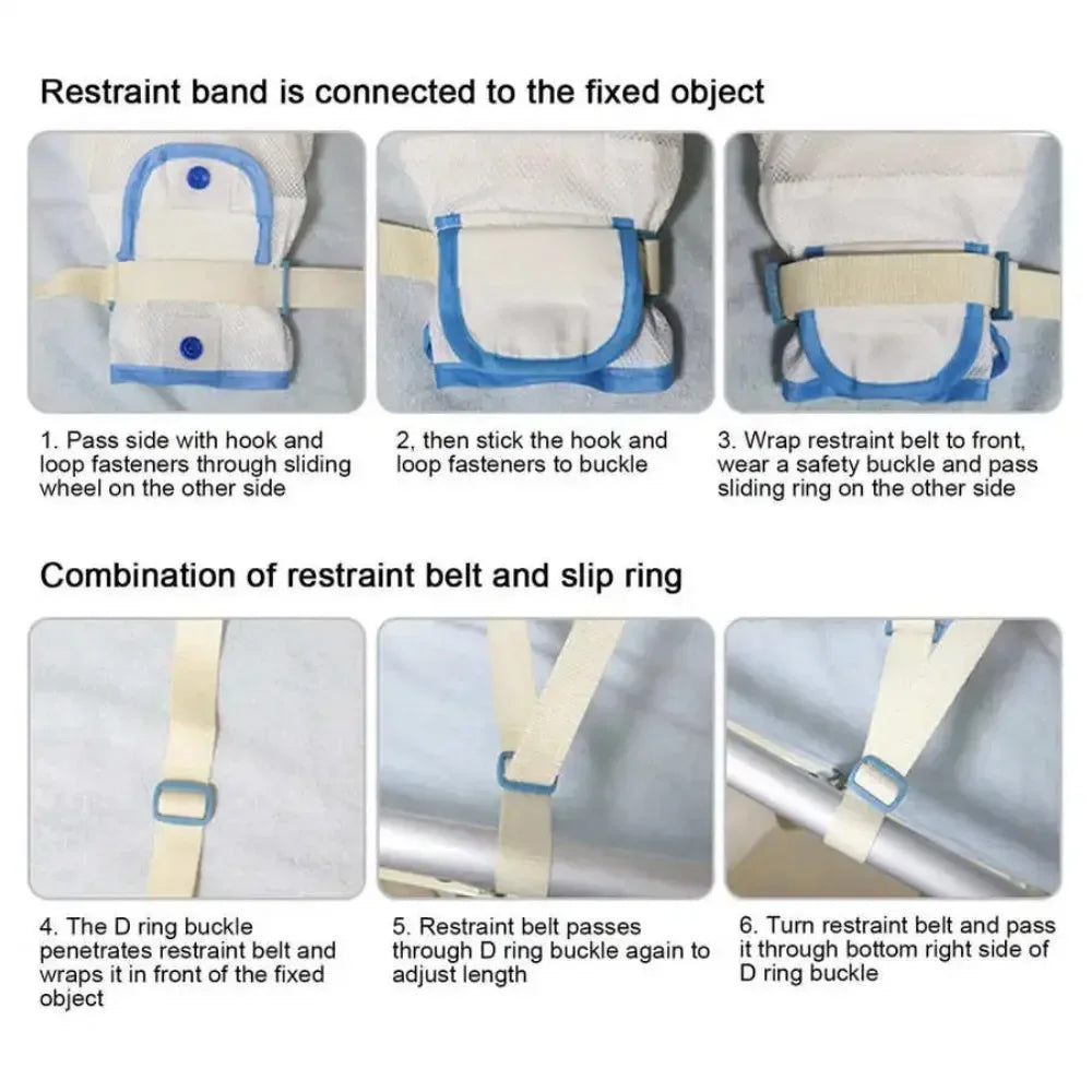Breathable Control Mitts Durable Mesh Restraint Glove Medical