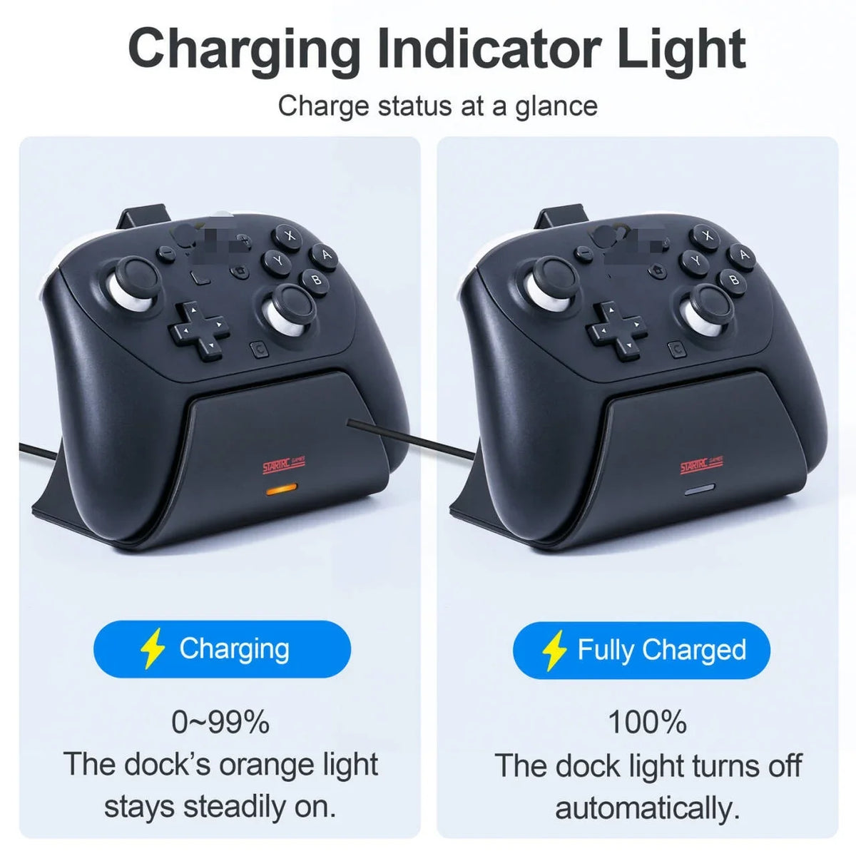 Charging Dock Station For Switch2 Pro Game Controller Fast Charger With Led Indicator Light For Nintendeo Switch 2 Accessory