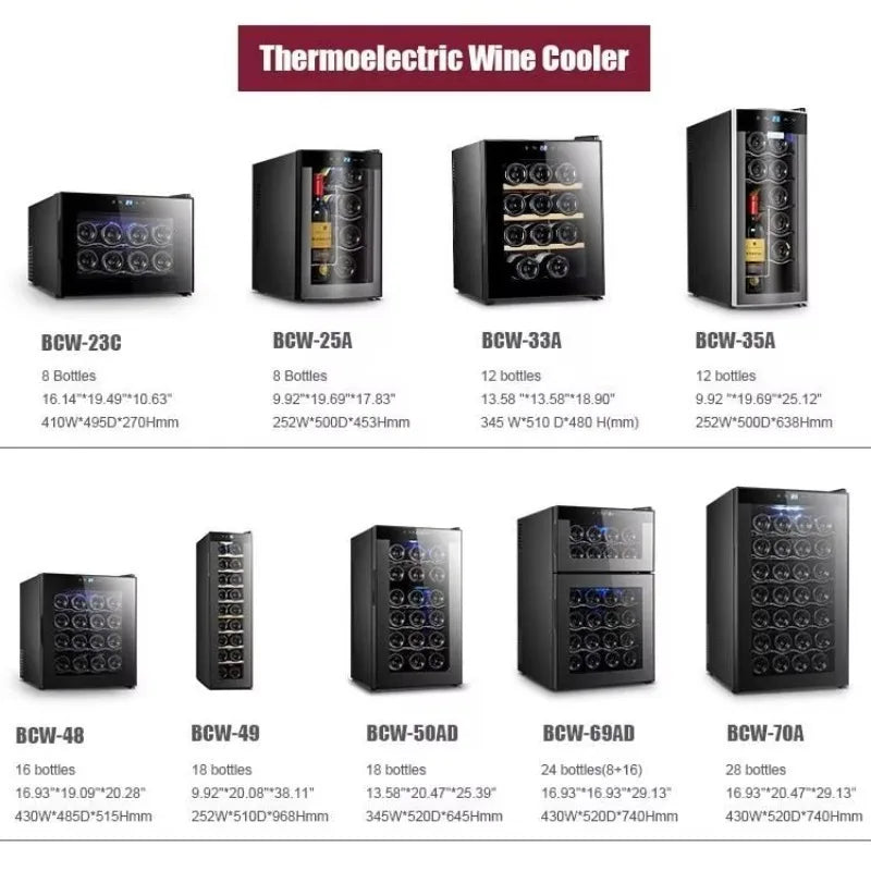 Airo BCW-50A Semiconductor Electric Refrigerator Wine Cooler, Thermoelectric Built In Wine Cooler Fridge