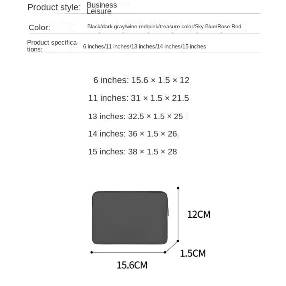 Simple Protective Laptop Briefcase Ventilate Waterproof Tablet Laptop Case Aseismatic Soft Laptop Sleeve Laptop Accessories