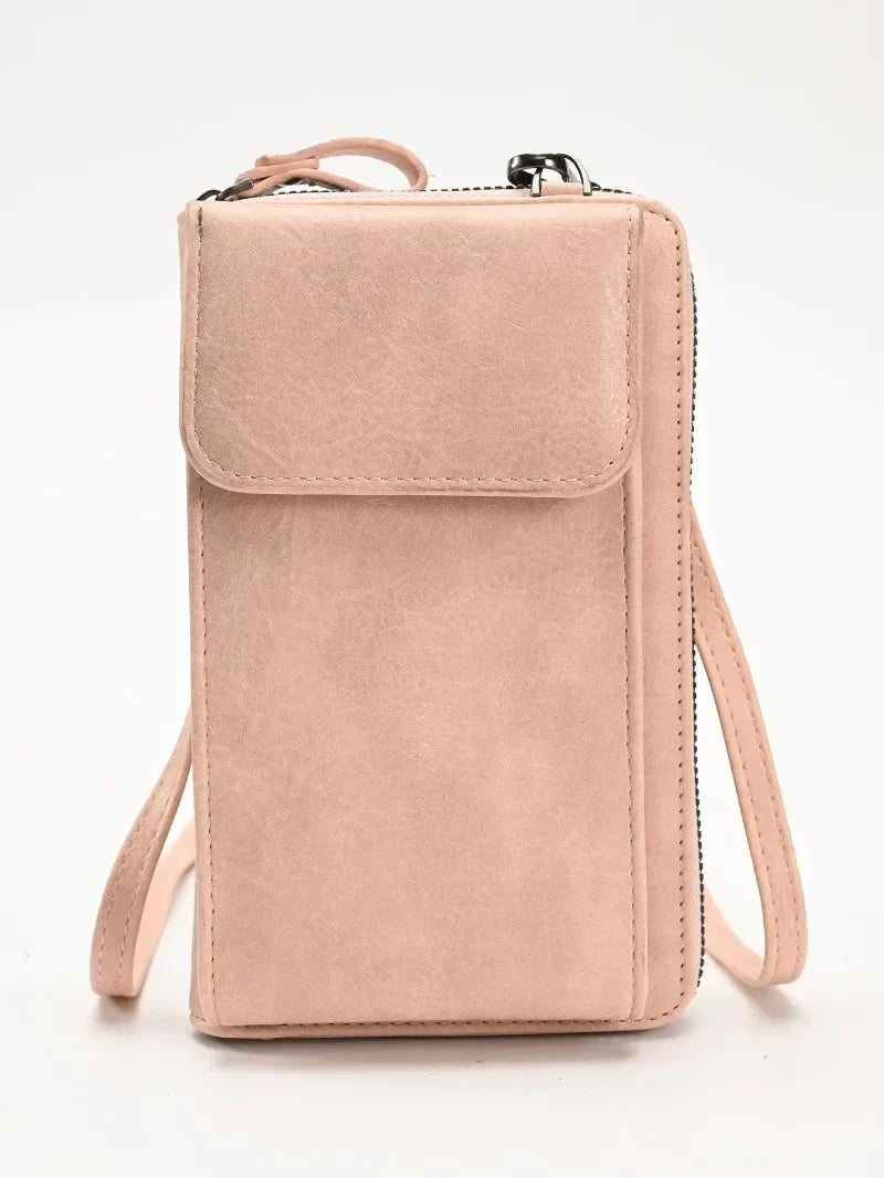 Fashion Crossbody Bag PU Leather Mobile Phone Purse Bags Multifunction Messenger Wallet Small Female Shoulder Handbags for Women