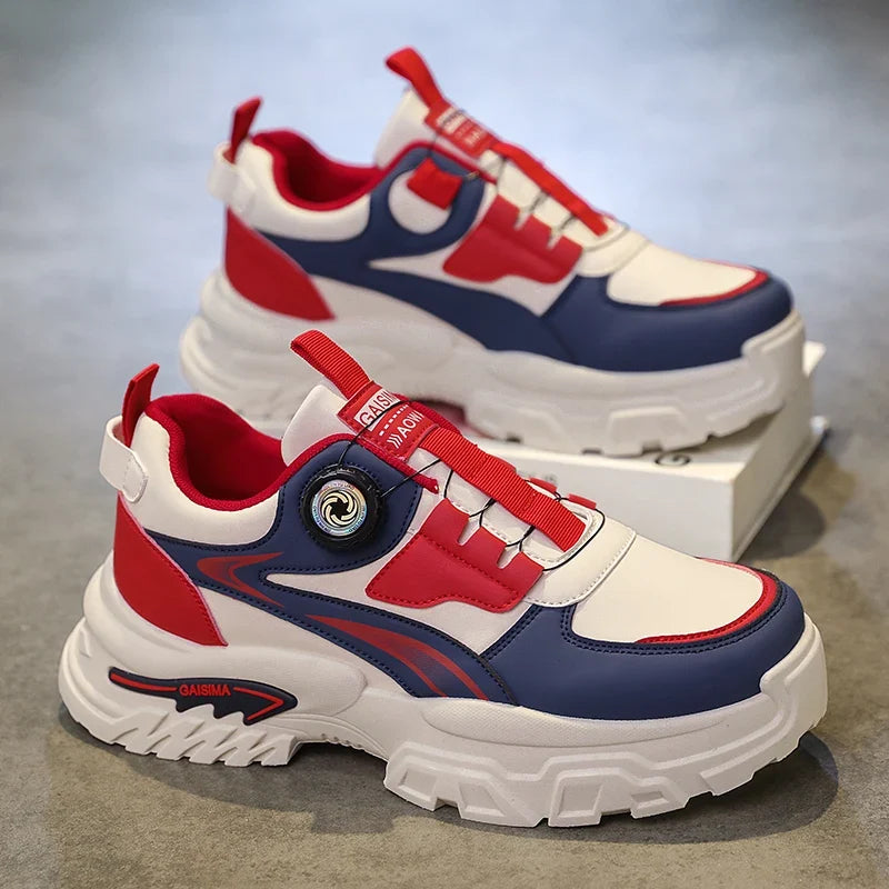 Autumn New Men's Versatile High-Top Trendy Thick-Soled Running Shoes