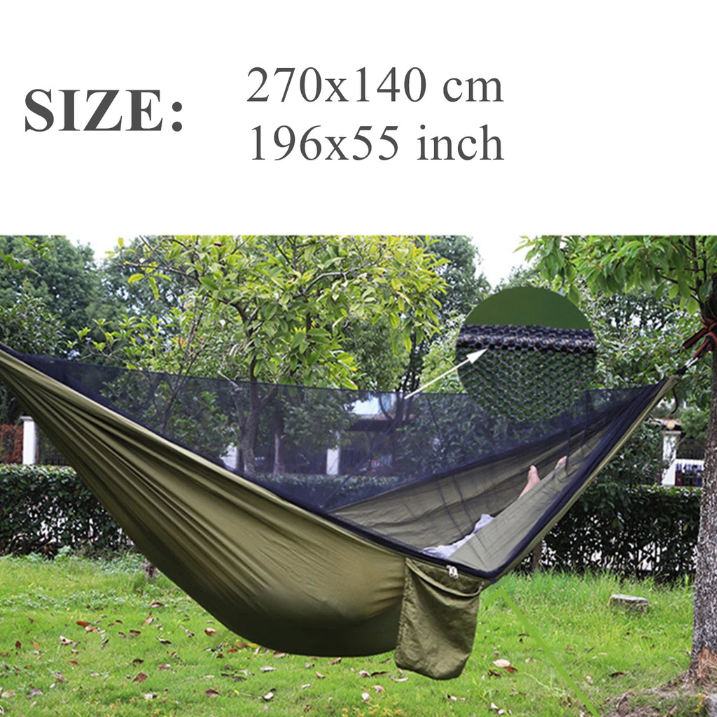 Camping Hammock with Mosquito Net, Portable Outdoor Hammock with