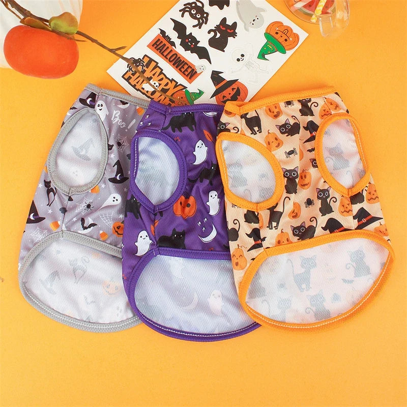 Pet Dog Clothes for Dog Pet Costume Clothes For Small Dogs Cat Vest T Shirts Chihuahua Cool Puppy Clothing For Kitty Halloween