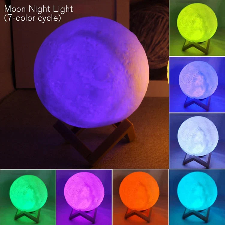 Book Light LED Moon Light Galaxy Light, Moon Night Light, Girl, Boy