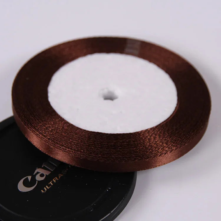 22 Meters/Roll 6mm Silk Satin Ribbons Christmas Halloween Birthday Party Gift Wrapping Ribbons DIY Handmade Crafts Material
