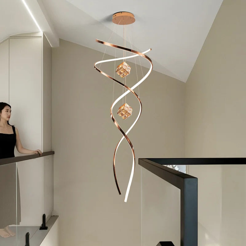 Home Decoration - Hall Chandelier - Staircase Chandelier - Indoor Lighting Fixtures - Ceiling Lights - Exquisite Indoor Lighting
