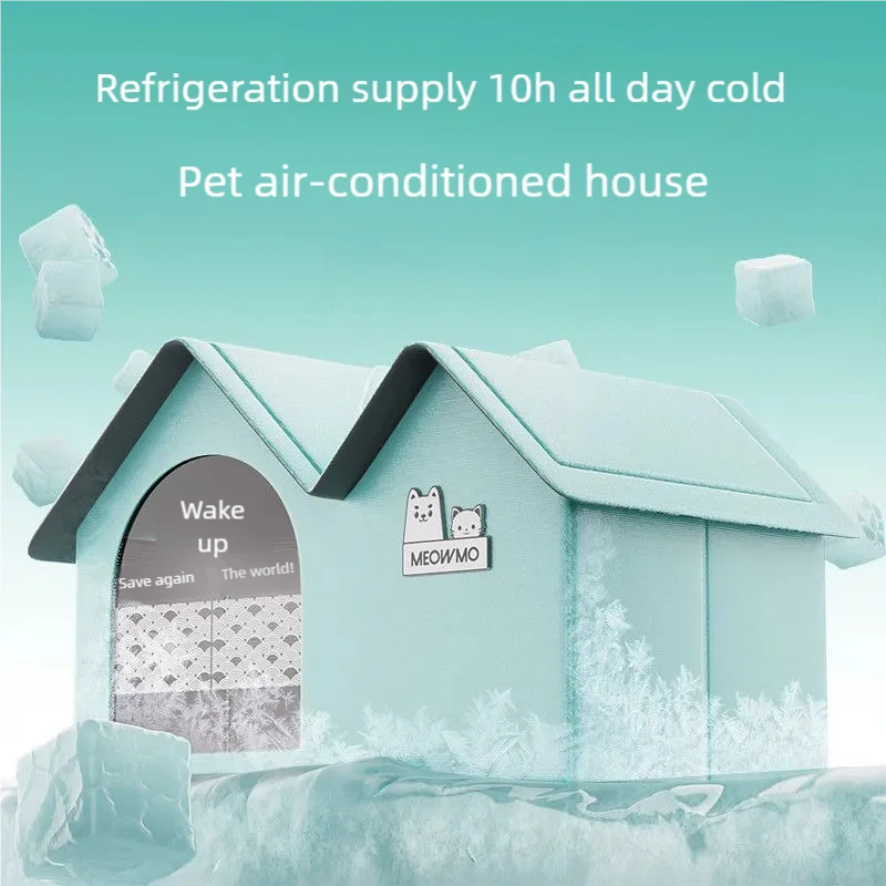 New Cat Air Conditioning House with Frame Summer Cat Cooling Tool Nest