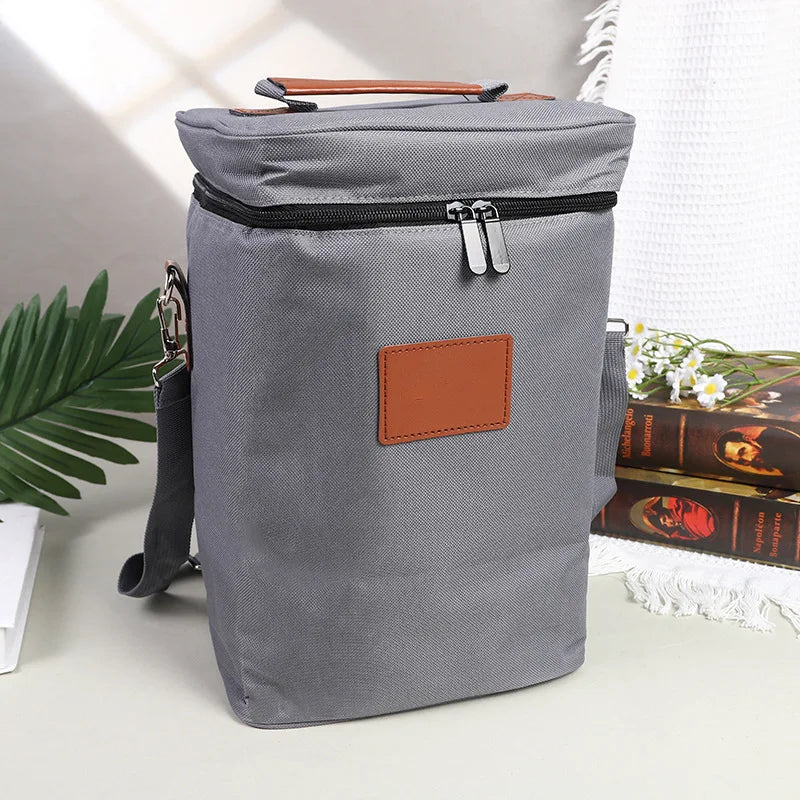 Lunch Bag Red Wine Insulation Bag 4 Bottles Wine Cold Ice Cooler Pouches Outdoor Red Wine Carrier Handbag Champagne Picnic Bag