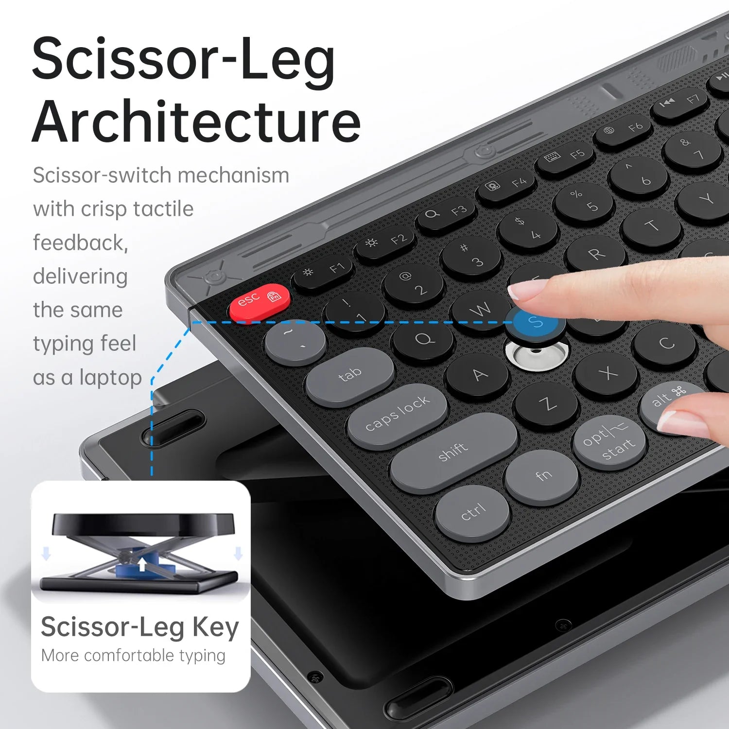 SMAILWOLF F781™ Bluetooth & 2.4GHz Wireless Keyboard & Mouse Set – Silent Keys, Rechargeable, Ergonomic, Portable Mini, Keyboard Only & Full Suit Combos, Black, White & Purple | FlipStylez LLC®