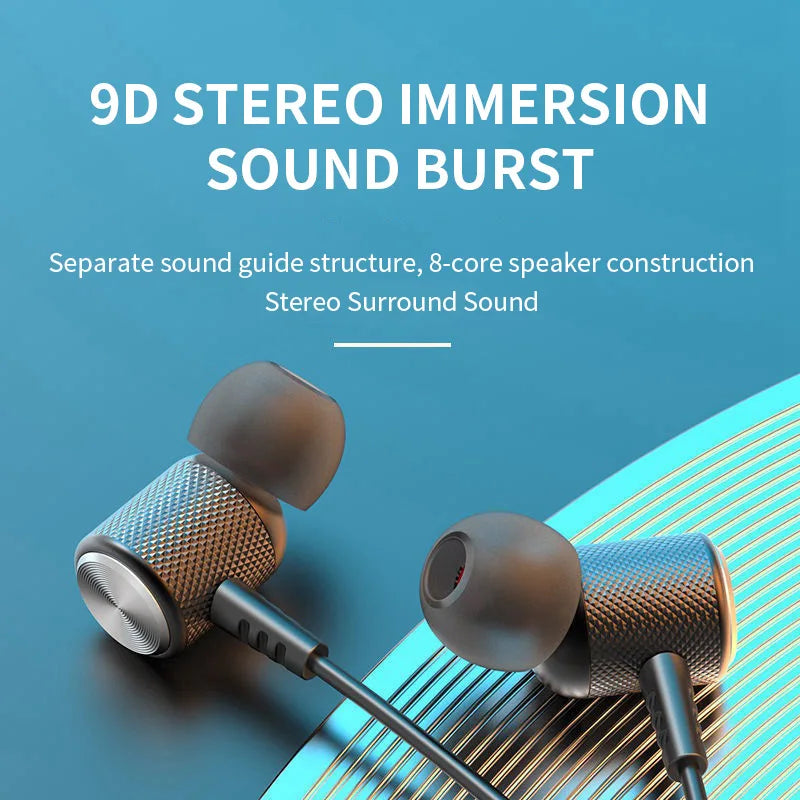 9D Wireless Bluetooth Earphones Neckband Headphones Gaming Stereo Sports Headset Halter Waterproof Magnetic Earbud With Micphone