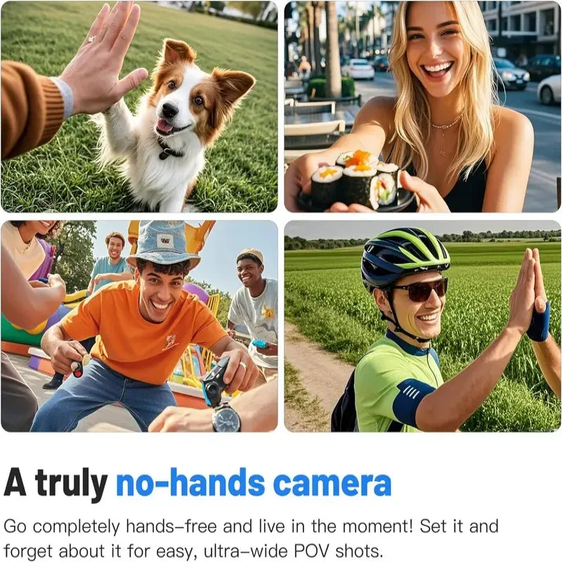 4K HD Motorcycle Mini Recorder Finger WIFI Action Camera Lightweight POV Motorcycle Road Sport Cam Bicycle Vlog Pet Body Camera
