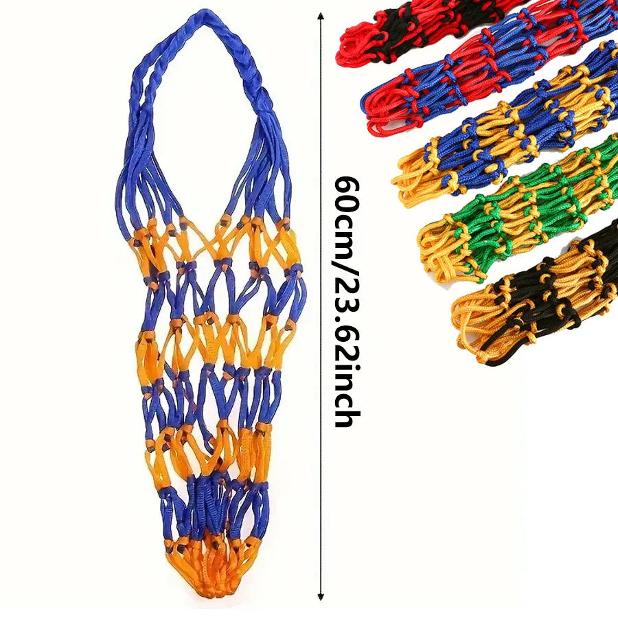 4/1Pc+Gift Basketball/Football Net Bag Thick Woven Net Basketball Storage Durable Nylon Training Net Bag for all kinds of balls