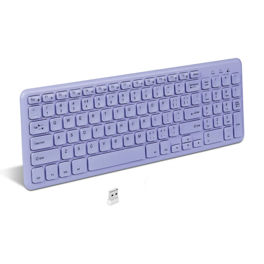 CHYI™ Fashion Wireless Keyboard & Mouse Combo – Silent, Ergonomic, 2.4GHz, Pink, Purple & More | FlipStylez LLC®