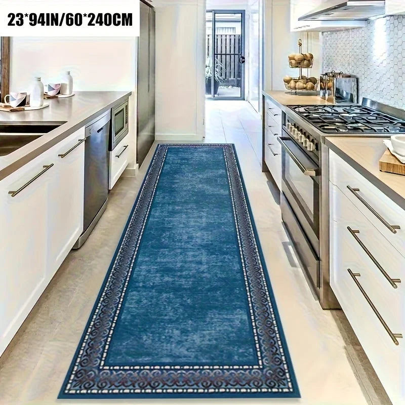 Blue Long Runner Rugs Bohe Carpet for Living Room Hallway Home Decor