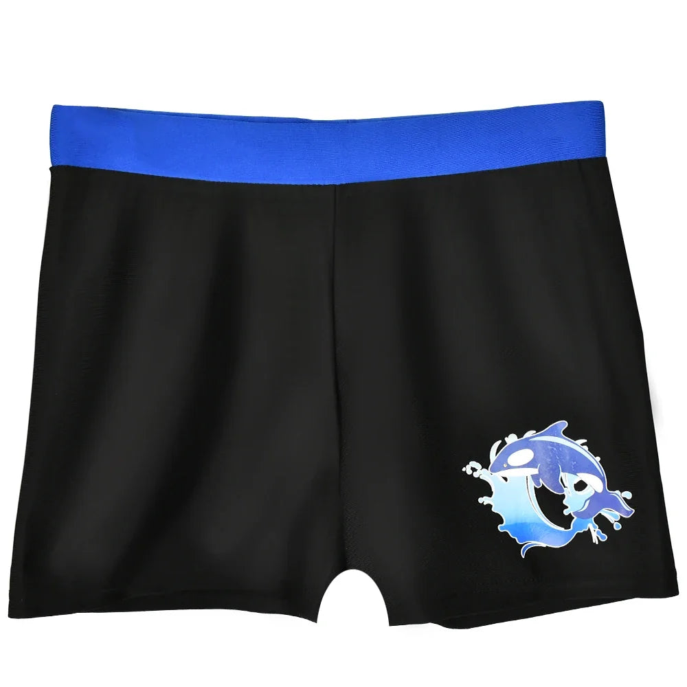 Boys Swim Trunks Kids Casual Beach Shorts Pants Dolphin Coconut Tree