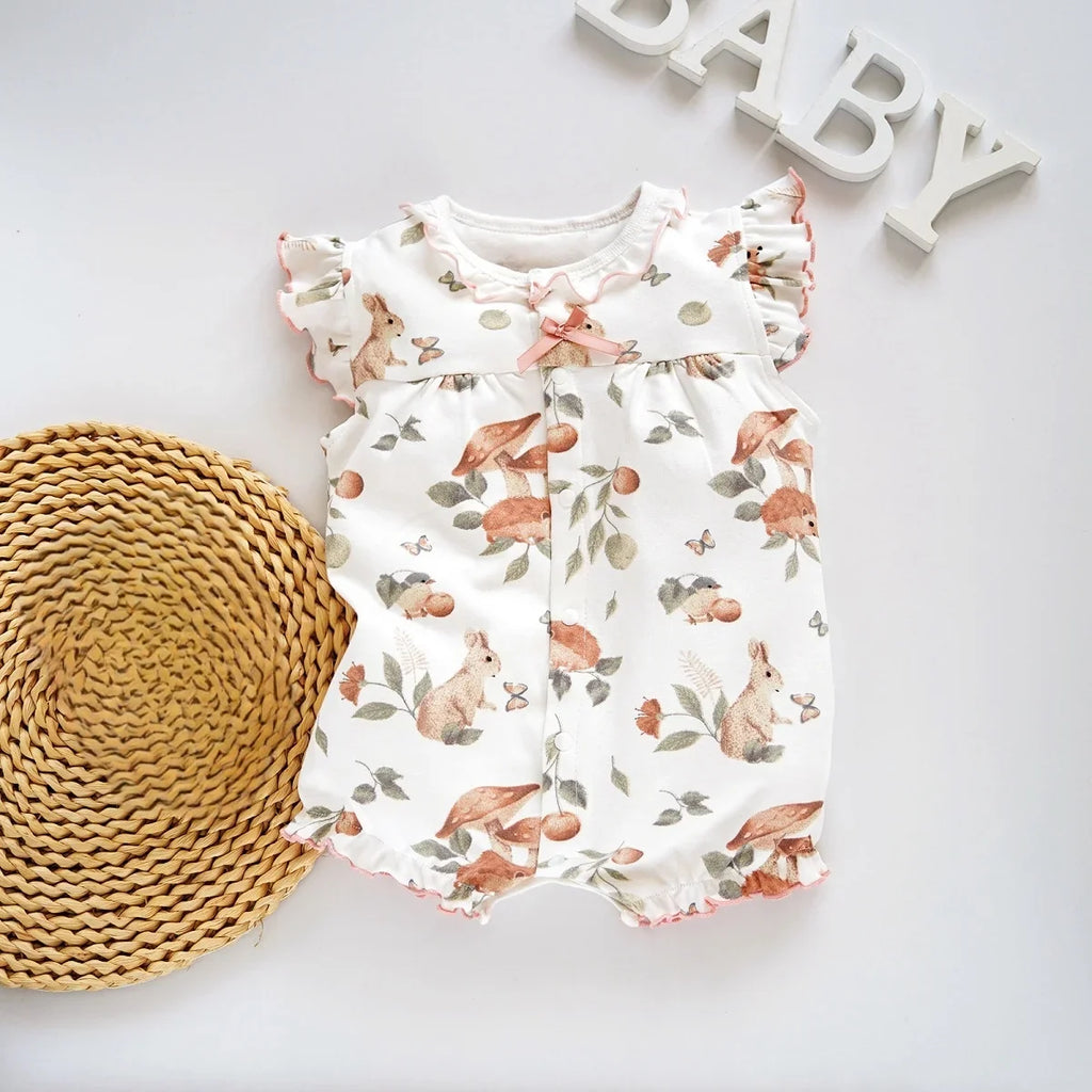3-18 Month Baby Summer Clothes Rompers Girls Overalls Short Sleeve