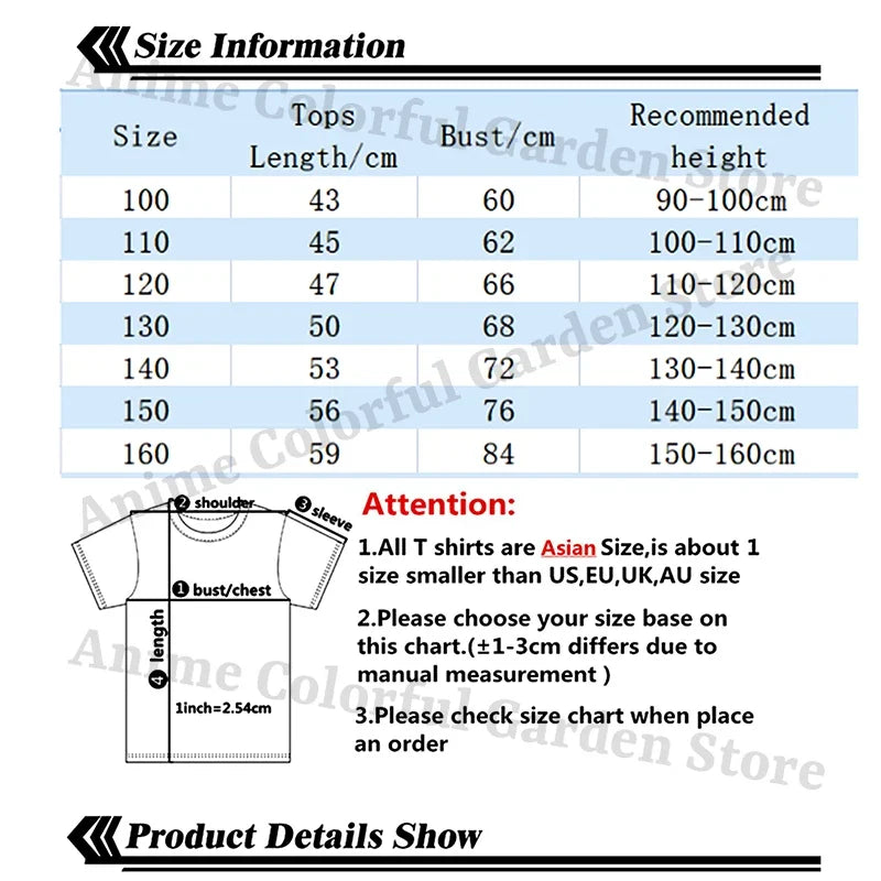 Anime Pokemons Kawaii T-Shirts for Children Pikachu Cartoon Number