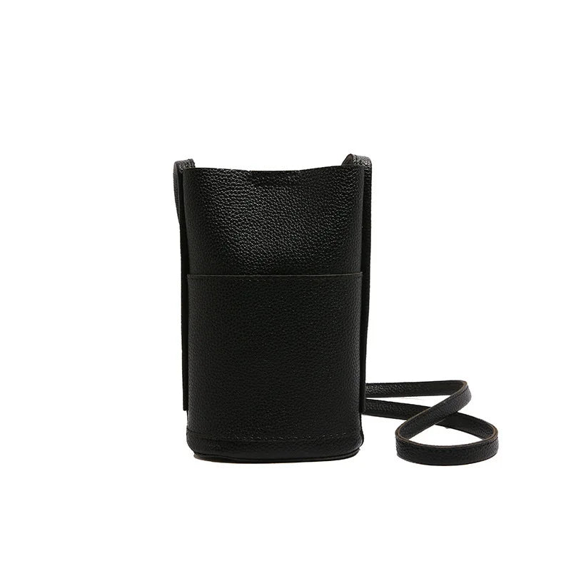 New Women Handbags Female Pu Leather Hasp Shoulder Bags Large Capacity Crossbody Bags for Women Solid Flap Portable Phone Purse
