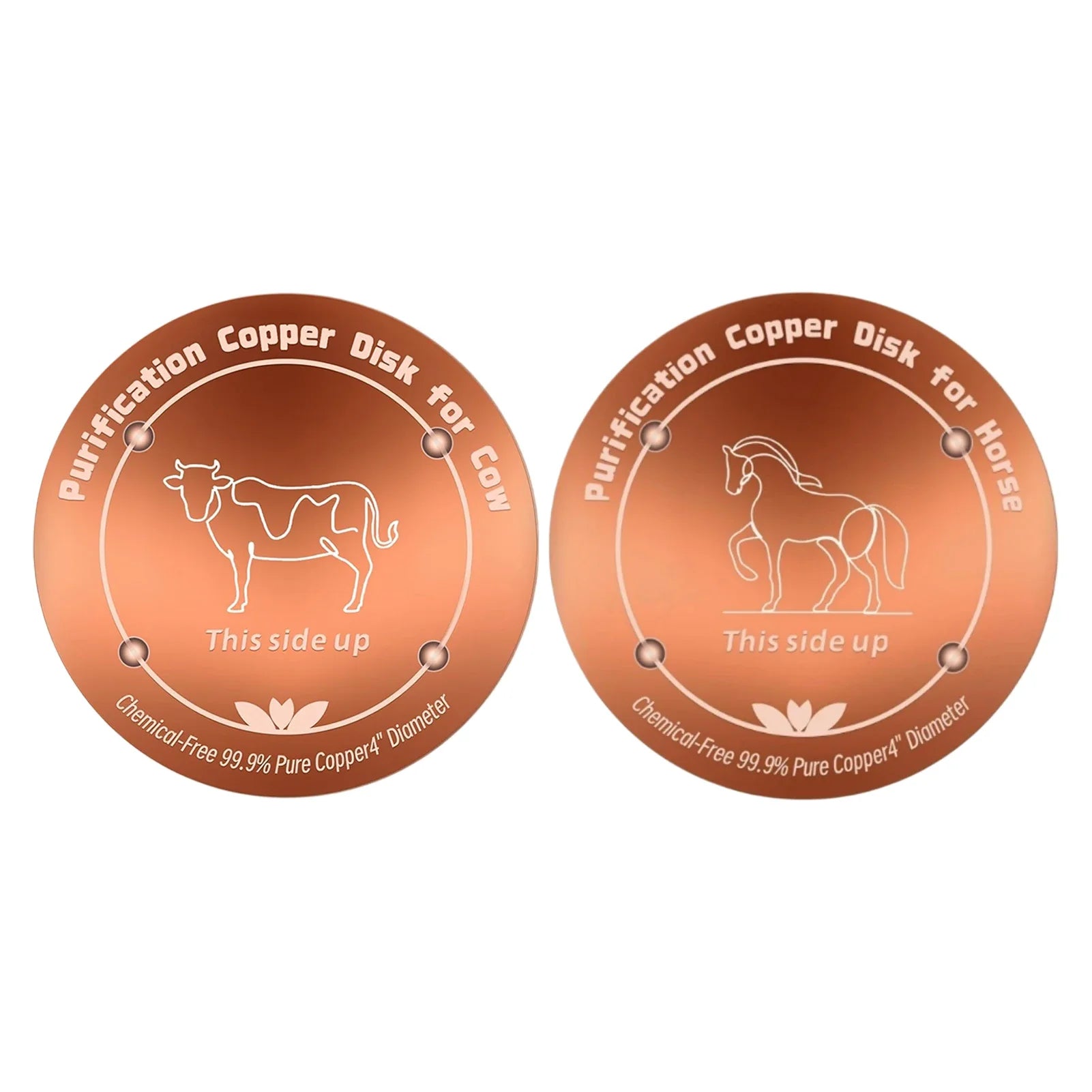 Horse drinking trough cleaner livestock drinking trough bird bathtub dual-use Animal Purification Disc 4 Inches Copper Purifier
