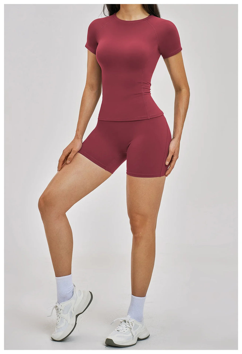 Gym Set 2PCS Yoga Suit Sports Outfit Women Tracksuit Running Workout Clothes Short Sleeves Sport Bra Athletic Wear Yoga Clothing