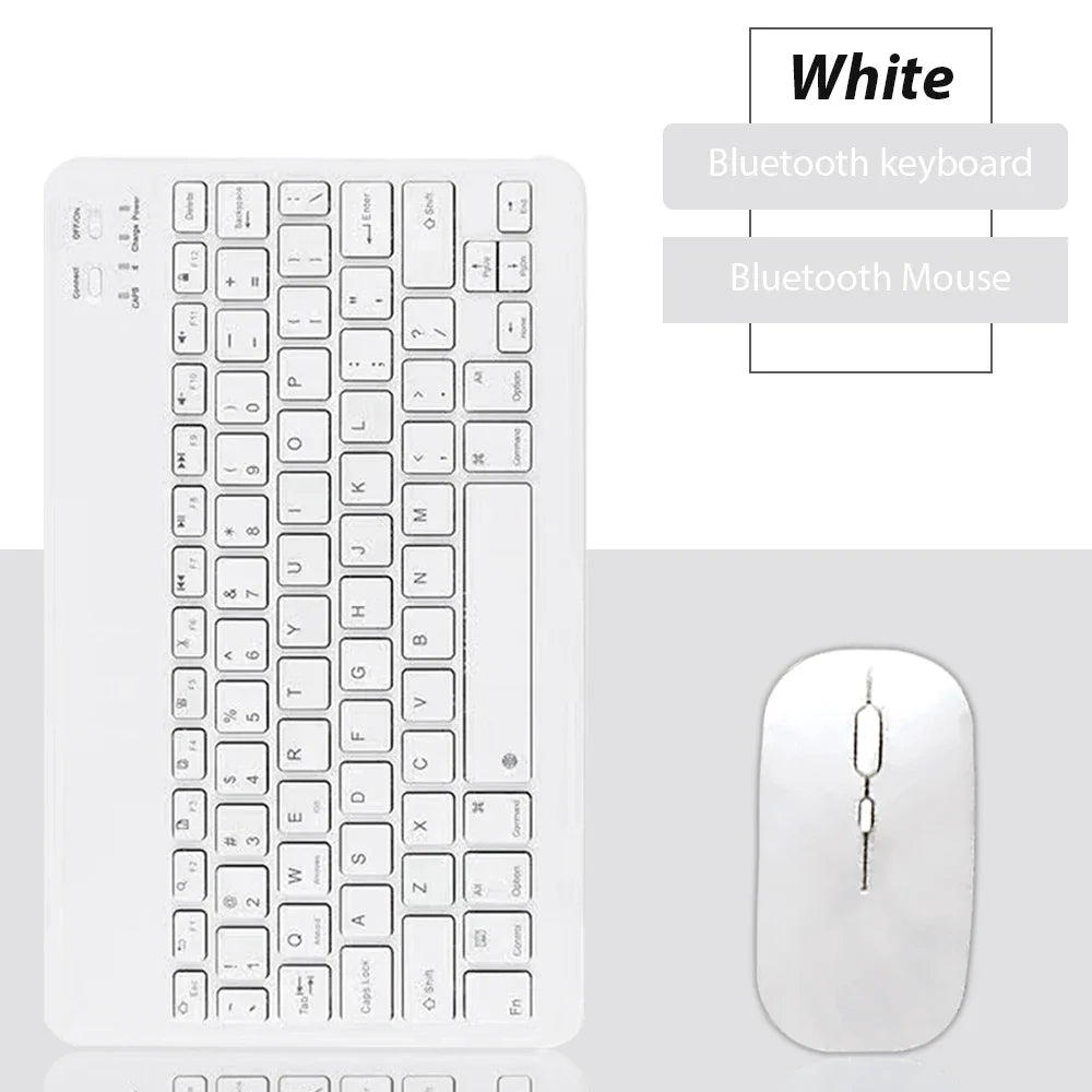 EMTRA™ Bluetooth Wireless Keyboard & Mouse – Rechargeable, Silent, 7 Colors, iPad, Phone & Tablet Ready | FlipStylez LLC®