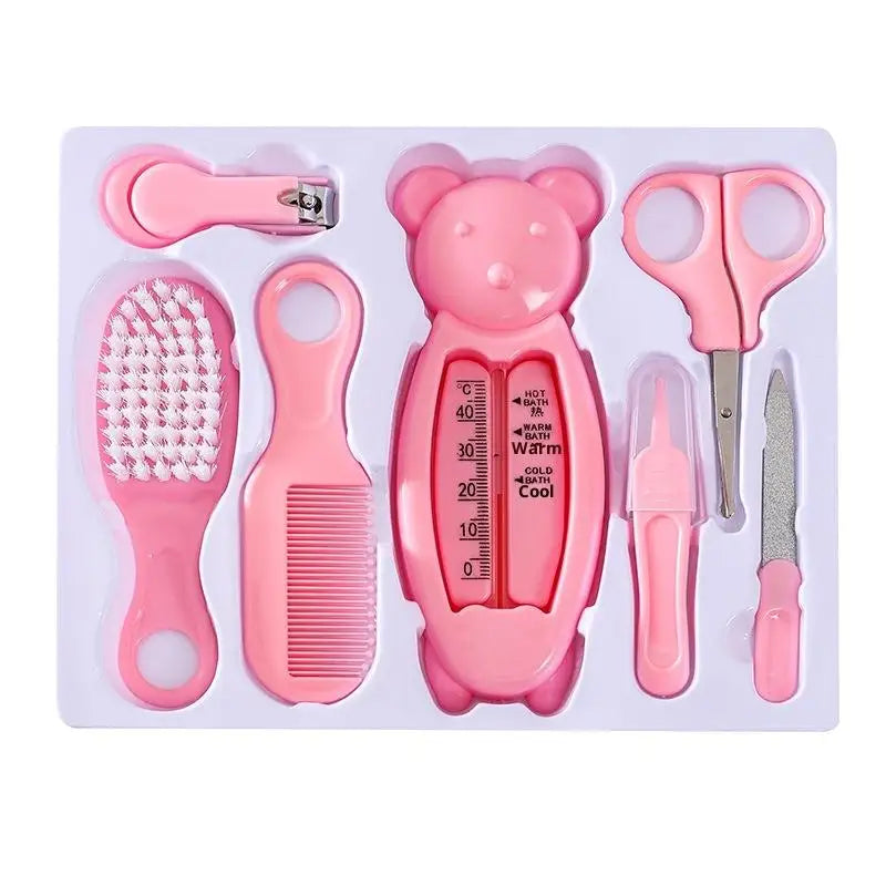 Baby Care Kit Baby Nail Clippers Nasal Aspirator Nose Cleaning Tool Safety Comb Brush 10-Piece Set Specially Designed for Bags