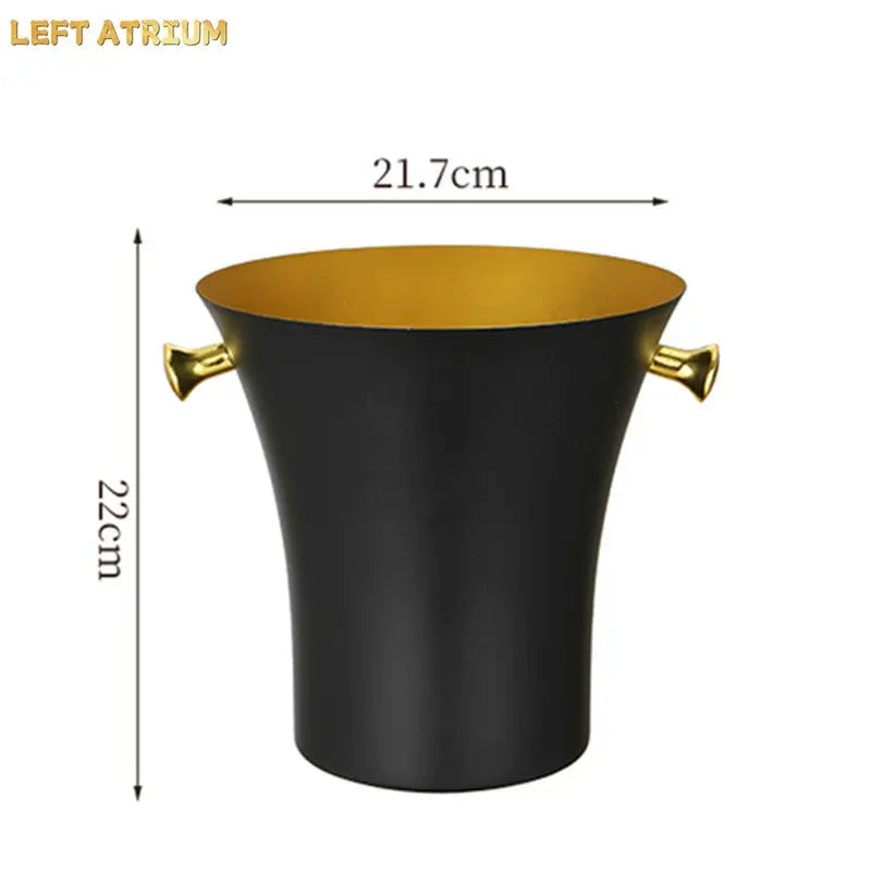 European Stainless Steel Ice Bucket Beer Red Wine Juice Drink Cooler Bar Family Party Champagne Ice Bucket Bar Wine Accessories