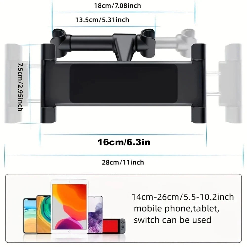 Car Tablet Holder, Headrest Tablet Mount Headrest Stand Cradle