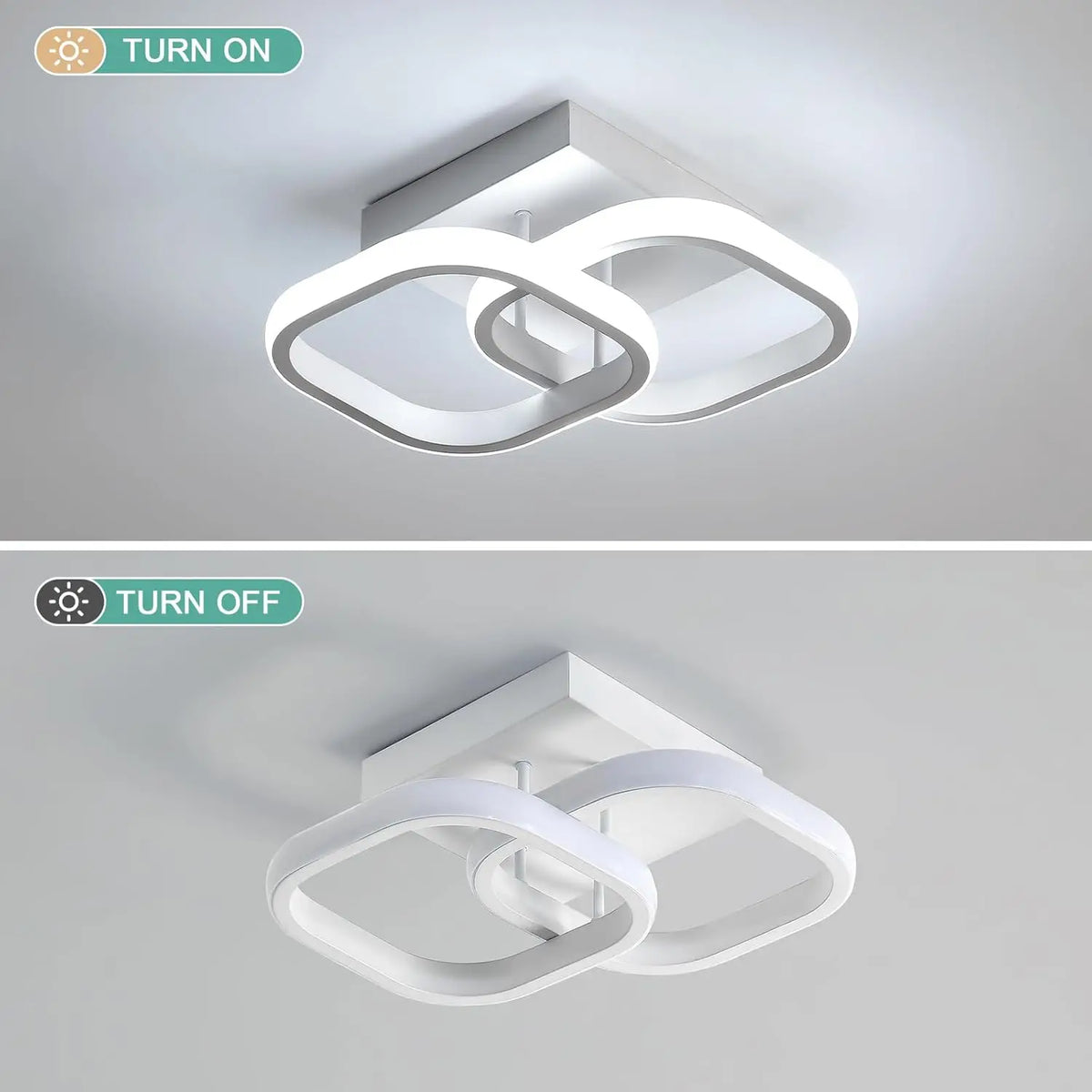 Modern LED Ceiling Lights Square Aisle Lamps Small Corridor Ceiling Fixtures for Hallway Kitchen Bedroom Stair Living Room Study