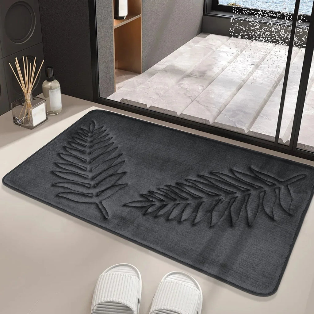 Absorbent Non-Slip Bathroom Rug Memory Cotton Bathrooms Floor Rugs