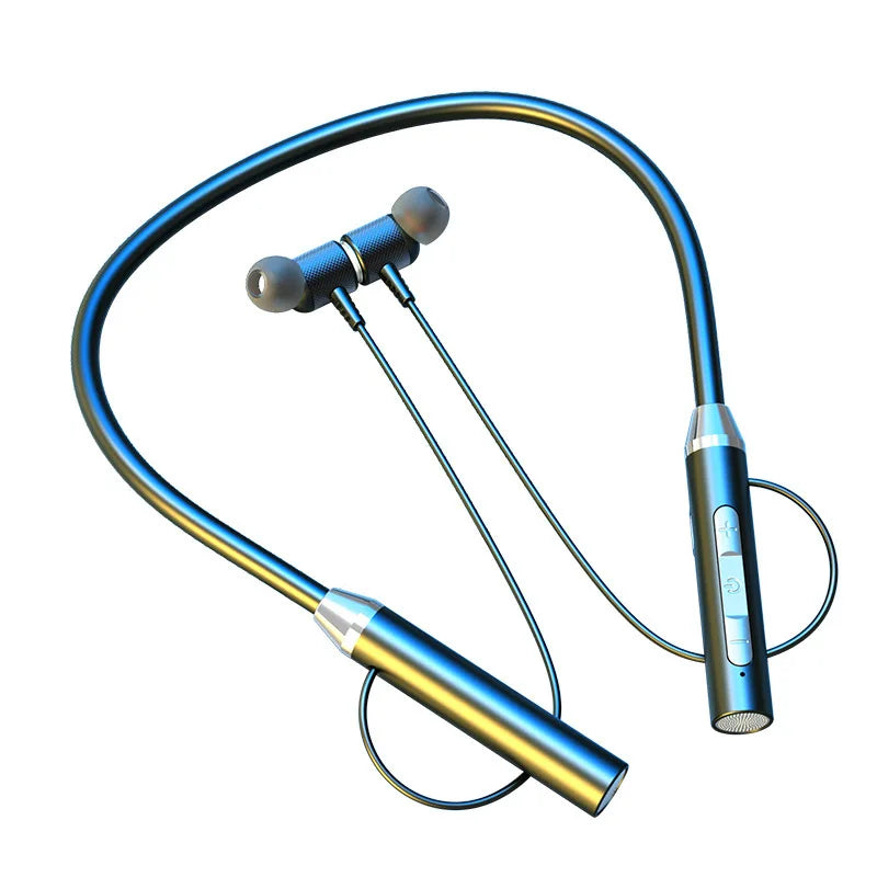 9D Stereo Surround Bluetooth Earphones Wireless Headphones Magnetic Sport Music Headset Neckband Neck-hanging Earbuds With Mic