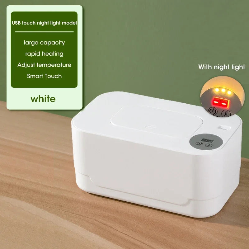 Baby Wipe Warmer Heater with LED Display Wet Towel Dispenser Portable