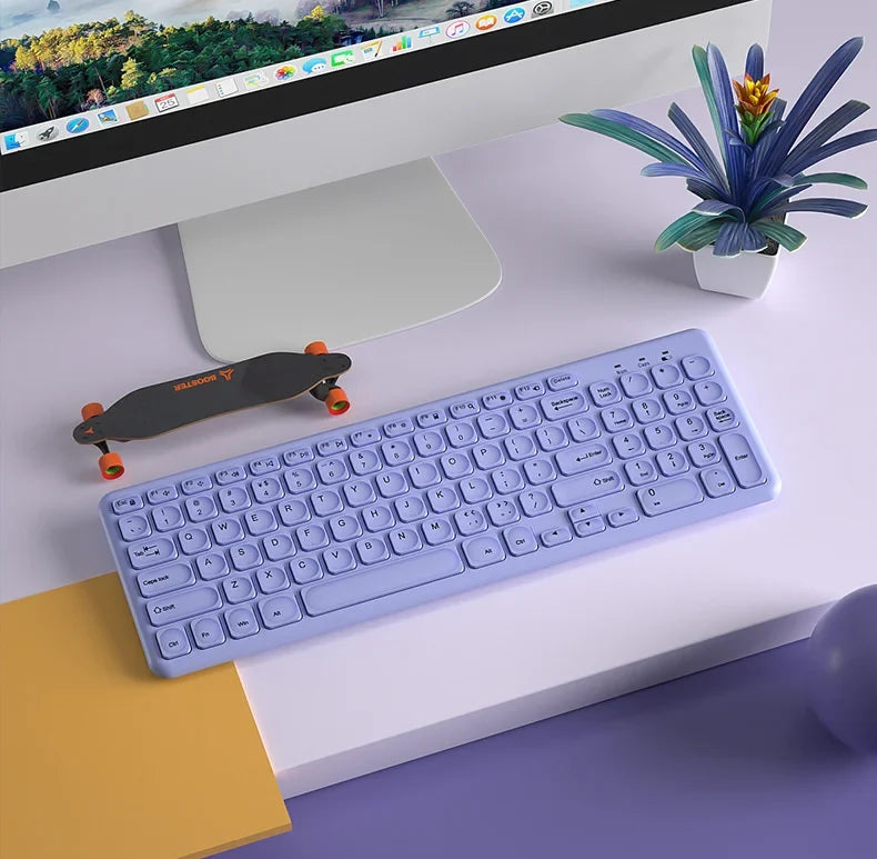 DIGIBLUSKY HW256™ Wireless Keyboard & Mouse Set – Ultra Slim, Scissor Keys, 1200 DPI, Multimedia, Ergonomic, Keypad Only & Full Suit, Pink, Green, White & Black | FlipStylez LLC®