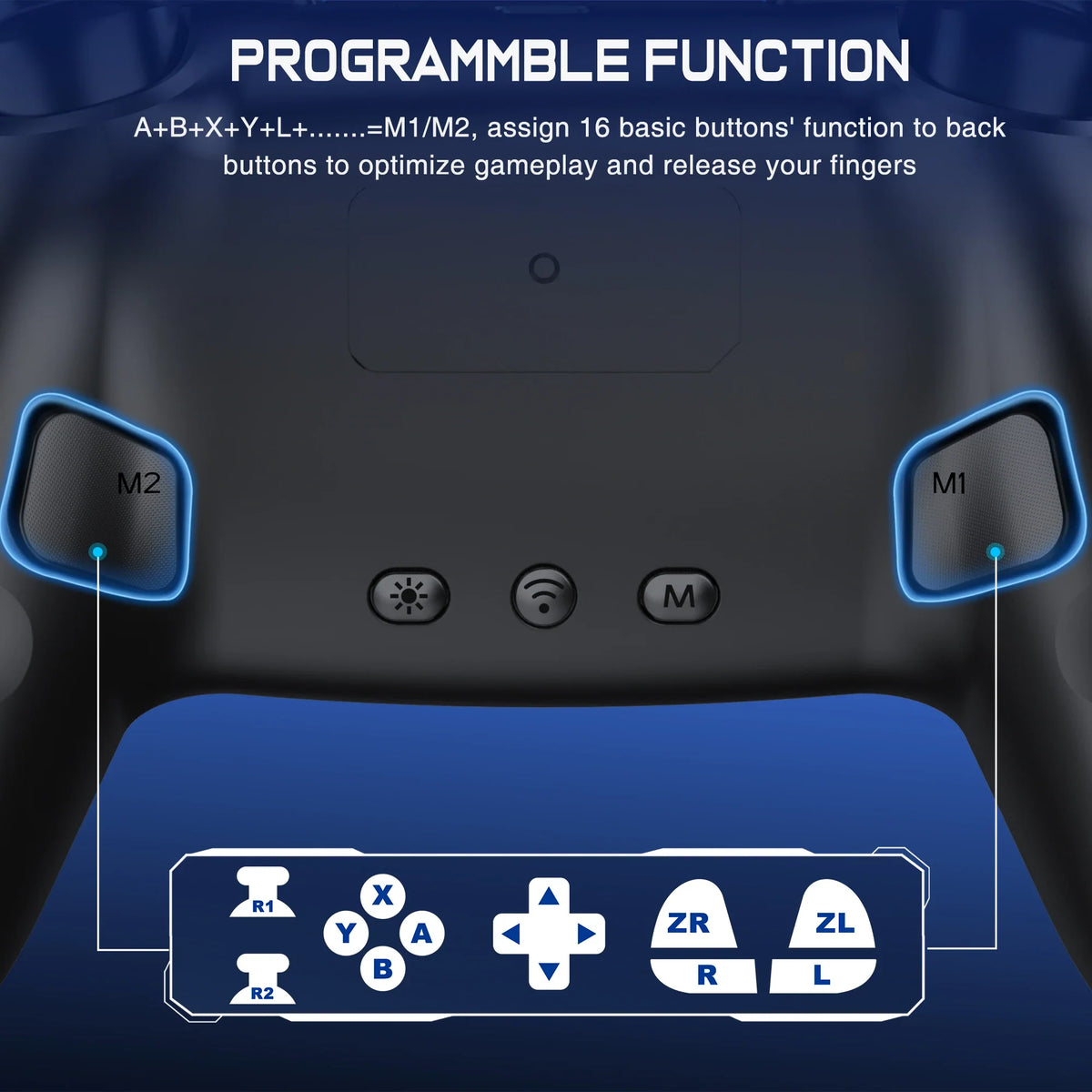 NC300 Dual Hall Gamepad Console RGB Light Wireless Controller For Switch/Android/IOS/PC/Steam