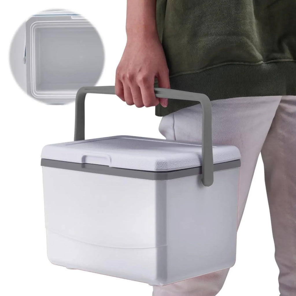 Portable Refrigerator 5L Mini Fridge Car Cooler with Handle Insulated Camping Freezer Compact Outdoor Storage Box for Road Trip