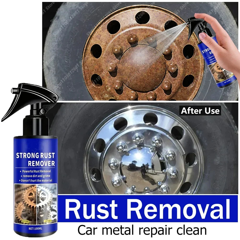 Car All-Purpose Rust Remover Spray - 100ml, Fast-Acting Iron Oxidation