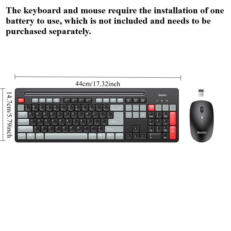 Hot Selling USB Keyboard and Mouse Sets Silent Commercial & Home Wireless Keyboard and Mouse for Desktop Computers and Laptops