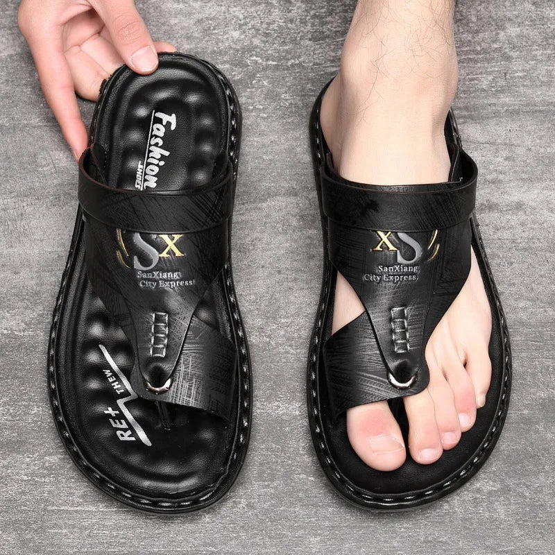 Brand Men's Sandals Summer Soft Soled Anti Slip Beach Shoes Male
