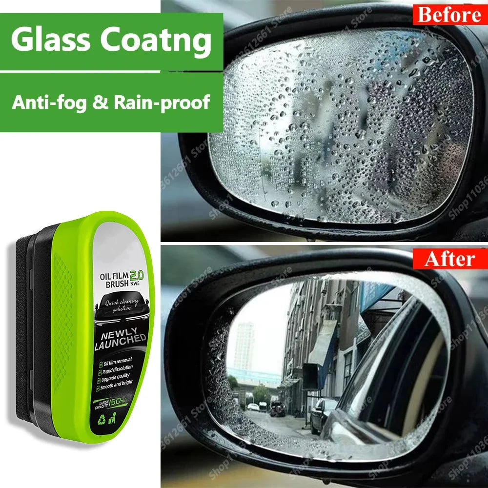 Car Oil Film Remover Sponge Brush - Auto Glass & Windshield Window Oil