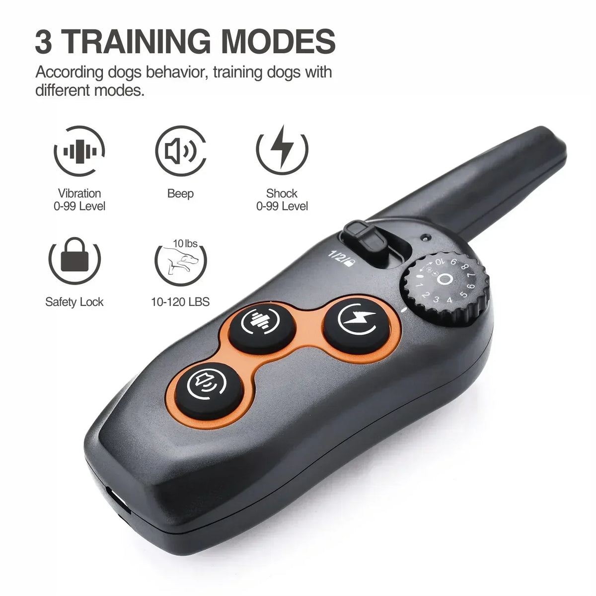 Anti Bark Dog Collar, Remote Control Electric Dog Training Device Automatic Bark Stopper Collar Beep IP67 Waterproof for All Dog