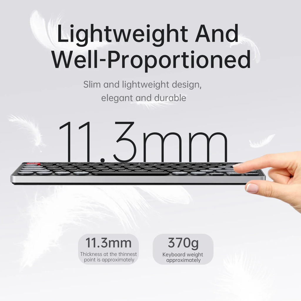 SMAILWOLF F781™ Bluetooth & 2.4GHz Wireless Keyboard & Mouse Set – Silent Keys, Rechargeable, Ergonomic, Portable Mini, Keyboard Only & Full Suit Combos, Black, White & Purple | FlipStylez LLC®