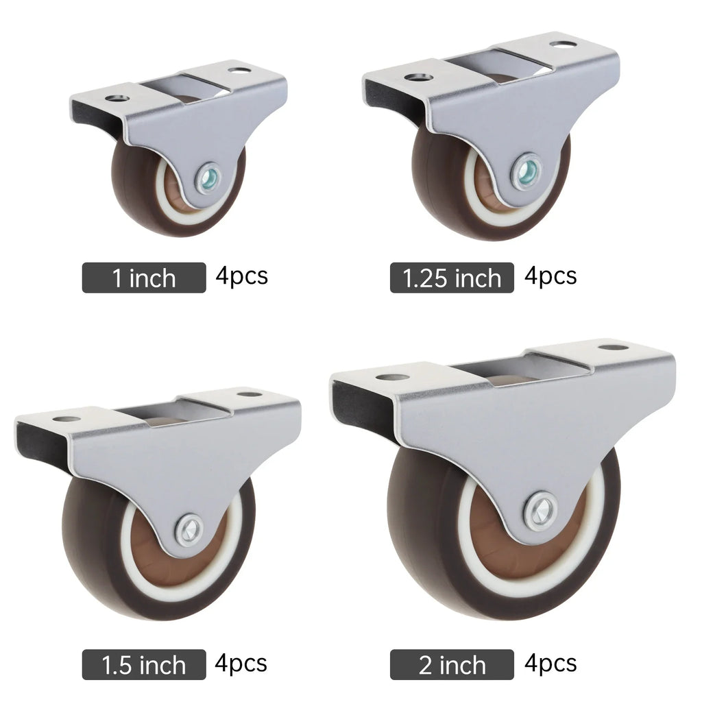4pcs 1 Inch/1.25 Inch/1.5 Inch/2 Inch Universal Casters Furniture