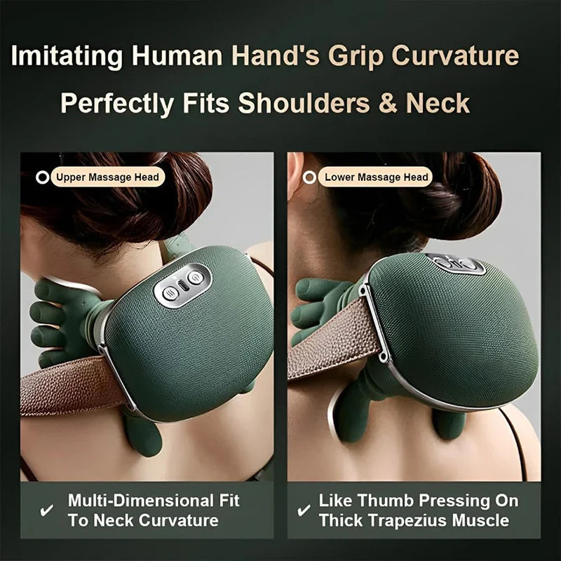 Bionic Neck Shoulder Massager N7 Kneading Massager Shawl 3-Level Modes