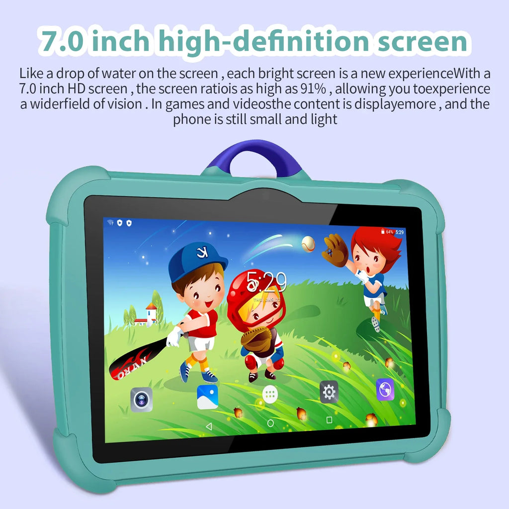 7 Inch Kids Tablet PC with Android 13 Quad Core 4GB RAM 64GB ROM