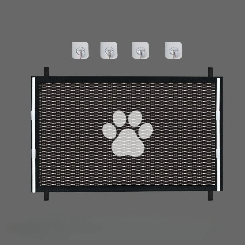 Pet Dog Barrier Fences Portable Folding Breathable Mesh Pet Safety Gate Isolated Networks Doorways Staircases Dog Fences