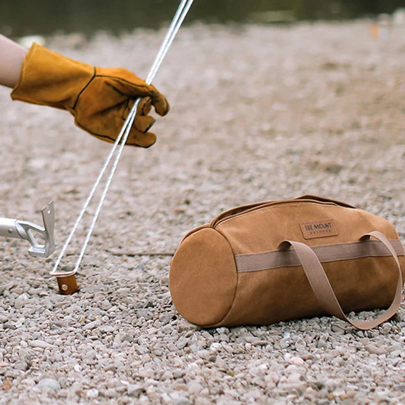 Camping Tools Storage Bag Large Capacity Cylinder Tent Stake Bag
